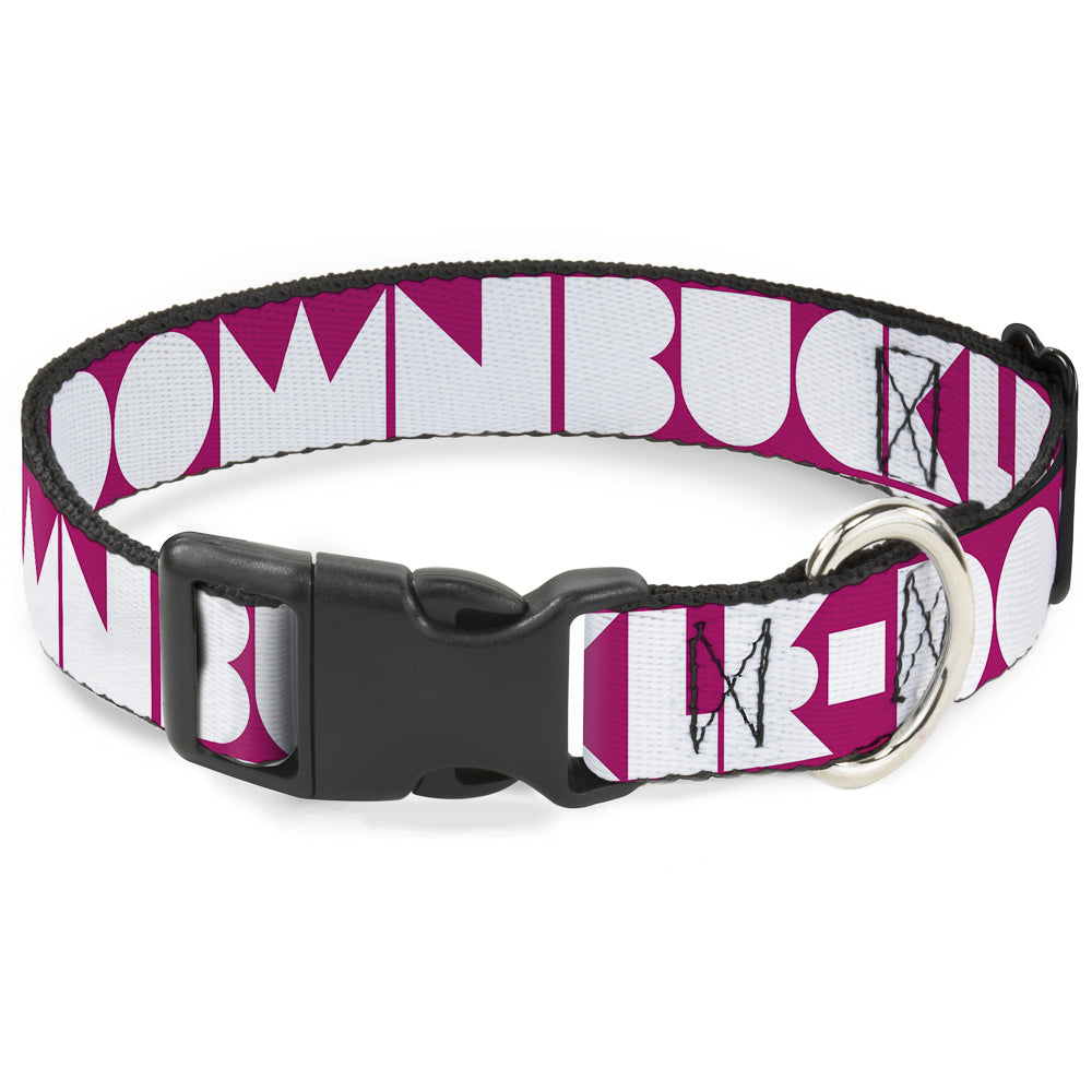 Plastic Clip Collar - BUCKLE-DOWN Shapes Hot Pink/White Plastic Clip Collars Buckle-Down