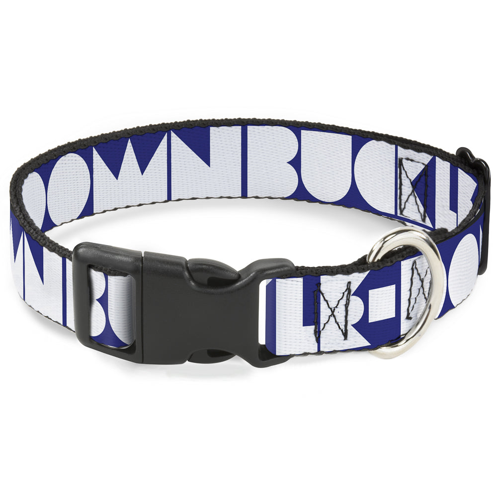 Plastic Clip Collar - BUCKLE-DOWN Shapes Blue/White Plastic Clip Collars Buckle-Down