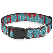 Plastic Clip Collar - BUCKLE-DOWN Shapes Red/Dot Turquoise/White Plastic Clip Collars Buckle-Down