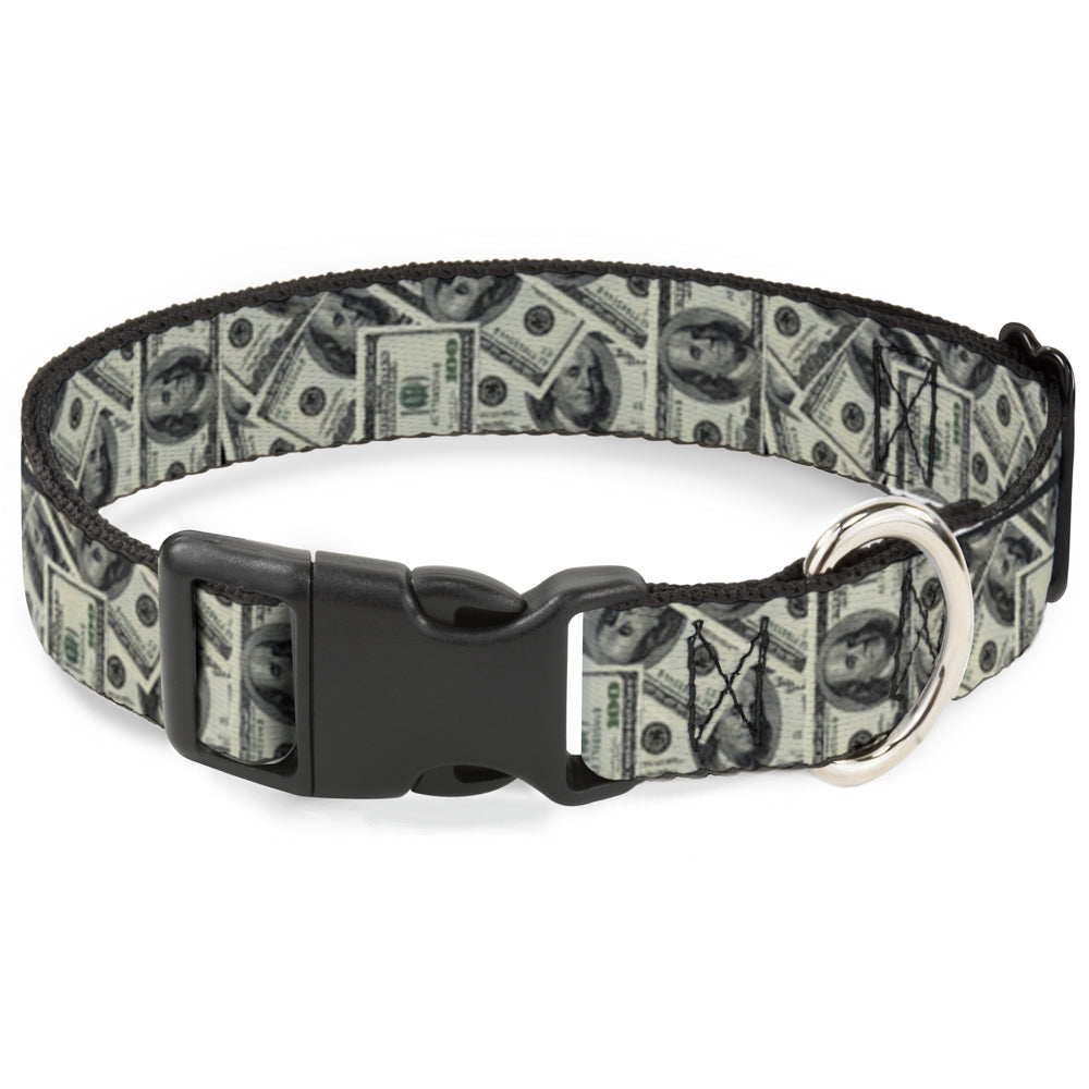 Plastic Clip Collar - Benjamins2 Stacked Plastic Clip Collars Buckle-Down
