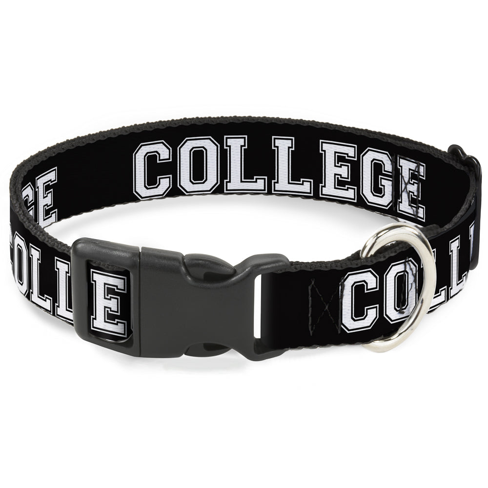 Plastic Clip Collar - COLLEGE Black/White Plastic Clip Collars Buckle-Down