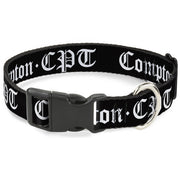 Plastic Clip Collar - COMPTON-CPT Black/White Plastic Clip Collars Buckle-Down