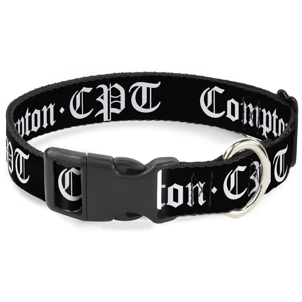 Plastic Clip Collar - COMPTON-CPT Black/White Plastic Clip Collars Buckle-Down