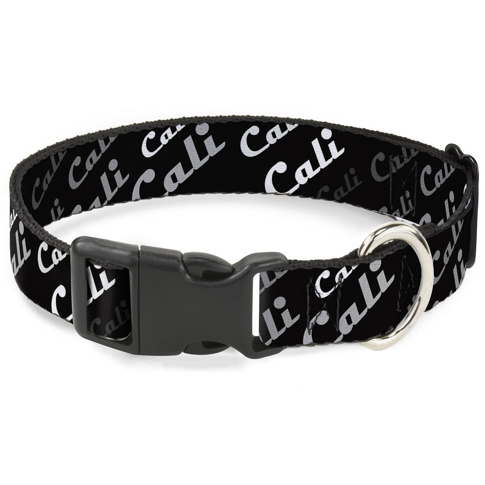 Plastic Clip Collar - CALI Fade Diagonal Black/Gray/White Plastic Clip Collars Buckle-Down