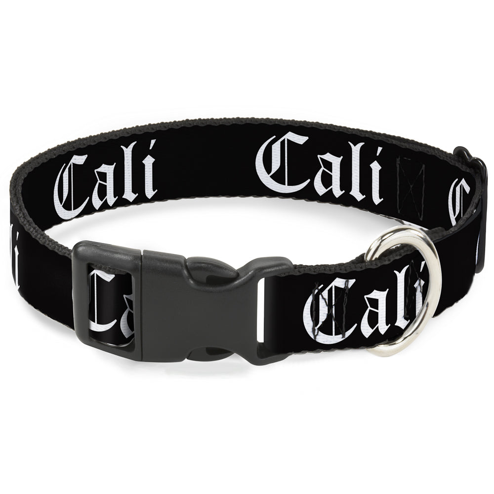 Plastic Clip Collar - CALI Old English Black/White Plastic Clip Collars Buckle-Down