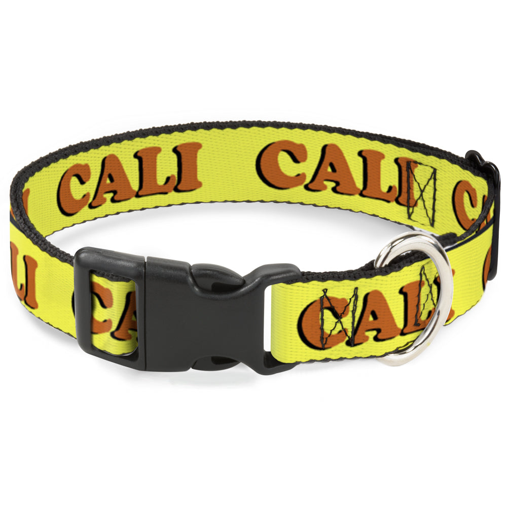 Plastic Clip Collar - CALI Yellow/Orange Plastic Clip Collars Buckle-Down