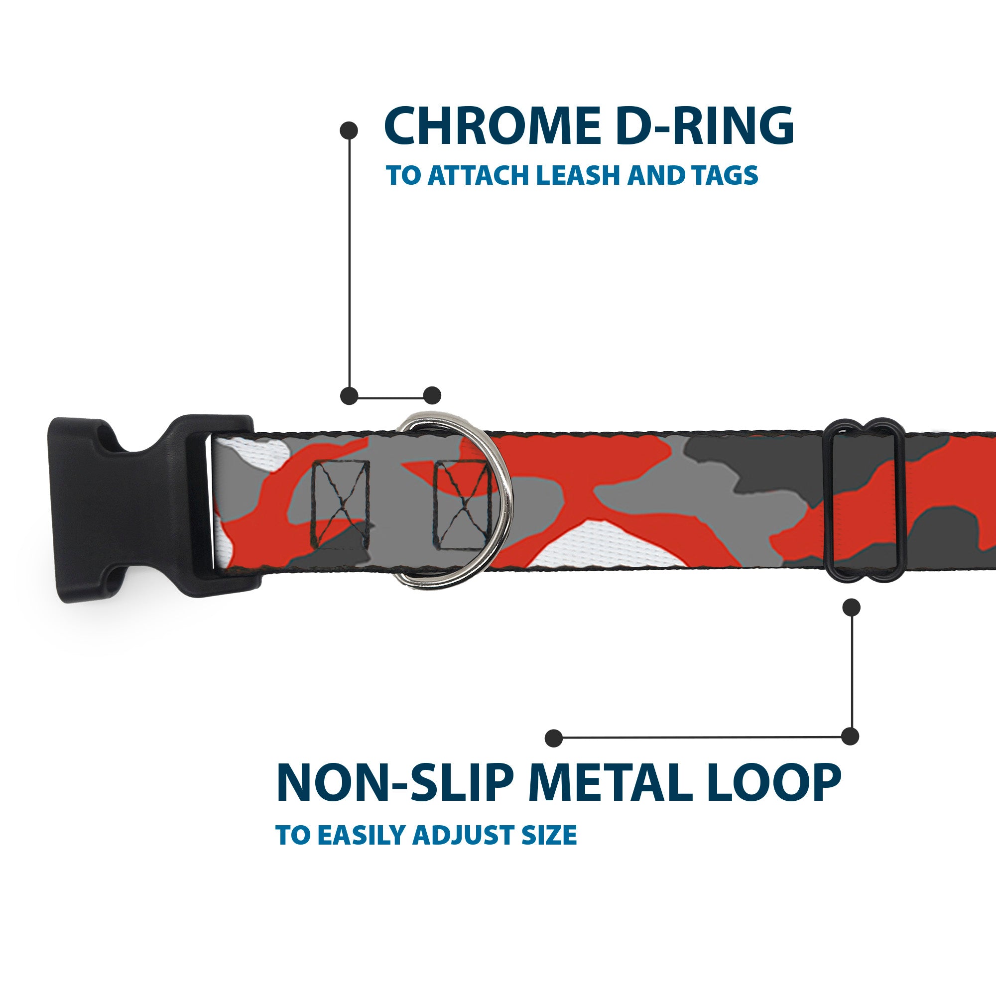 Plastic Clip Collar - Camo Orange Plastic Clip Collars Buckle-Down