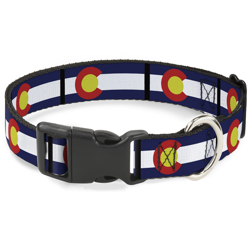 Plastic Clip Collar - Colorado Flags Plastic Clip Collars Buckle-Down