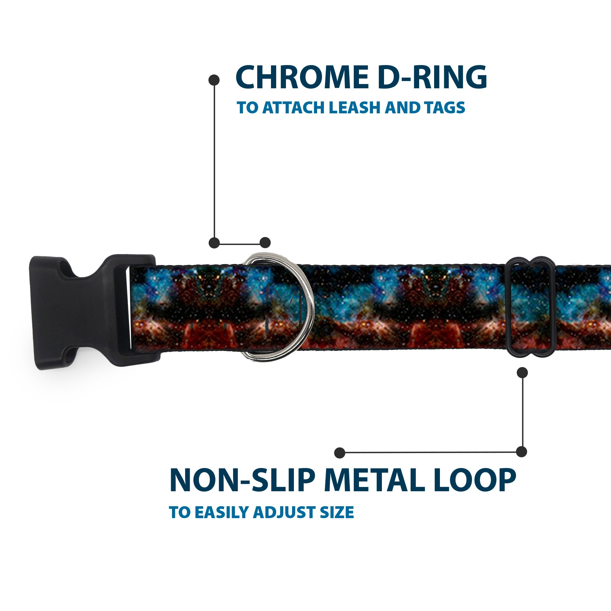 Plastic Clip Collar - Cosmic Space Plastic Clip Collars Buckle-Down