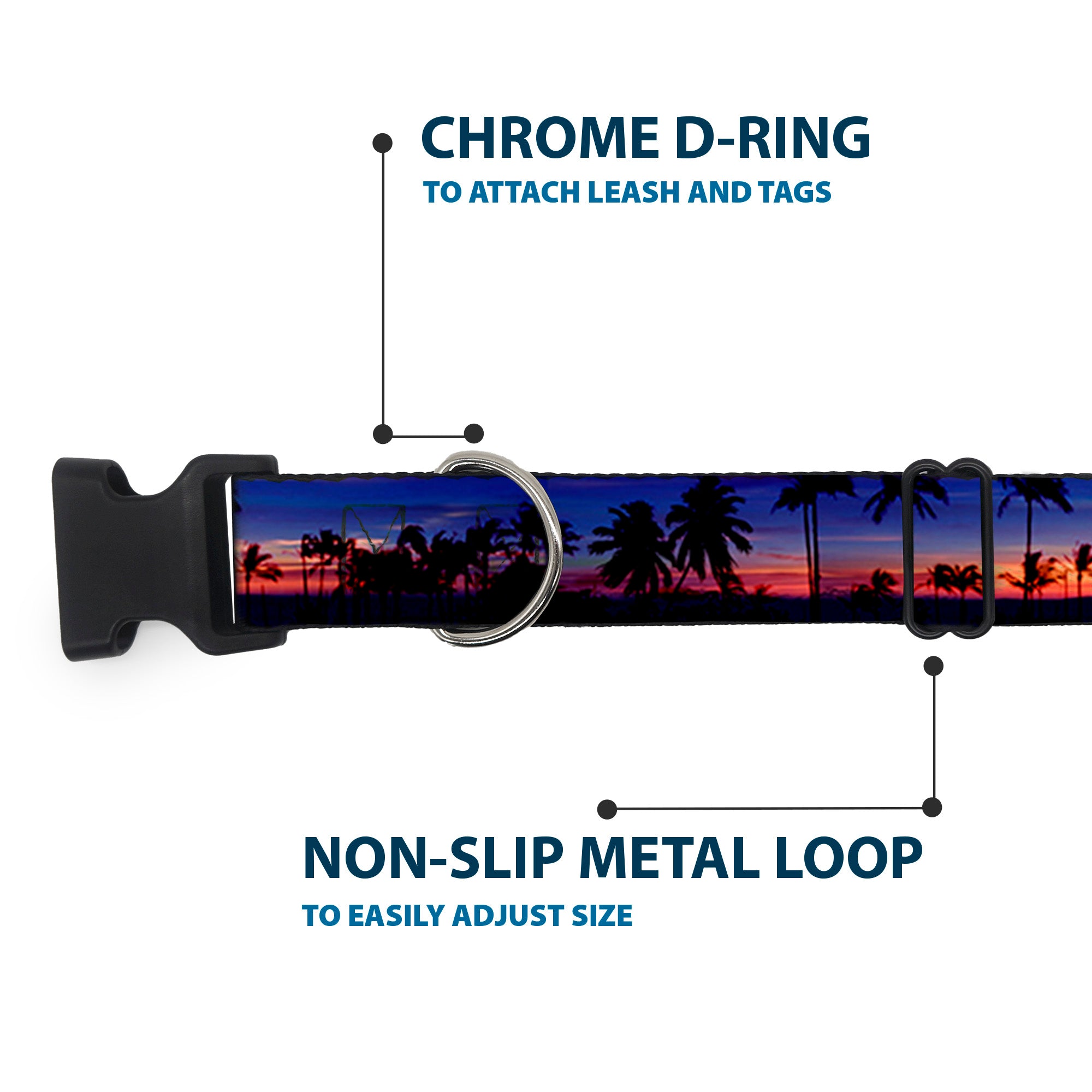 Plastic Clip Collar - California Sunset Plastic Clip Collars Buckle-Down
