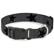 Plastic Clip Collar - Cheetah/Stars Gray/Black Plastic Clip Collars Buckle-Down