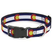 Plastic Clip Collar - Colorado Flags2 Repeat Plastic Clip Collars Buckle-Down