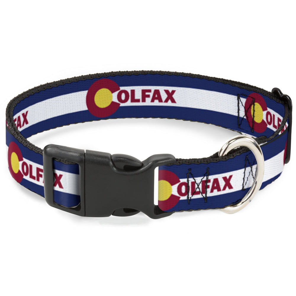 Plastic Clip Collar - Colfax Colorado Flag Plastic Clip Collars Buckle-Down