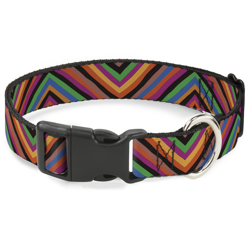 Plastic Clip Collar - Diamond Freehand Multi Color Plastic Clip Collars Buckle-Down