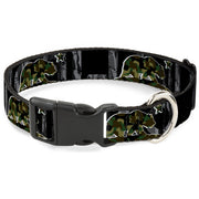 Plastic Clip Collar - CALIFORNIA/Flag Bear Black/Camo Gray/Camo Olive Plastic Clip Collars Buckle-Down