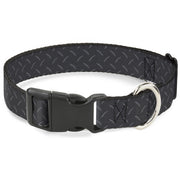 Plastic Clip Collar - Diamond Plate Grays Plastic Clip Collars Buckle-Down