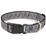 Plastic Clip Collar - Ditsy Floral Black/White/Red Plastic Clip Collars Buckle-Down