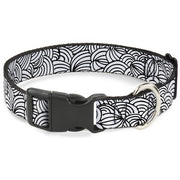 Plastic Clip Collar - Doodle1 White/Black Plastic Clip Collars Buckle-Down
