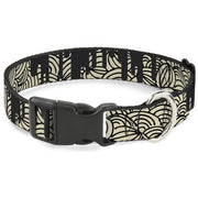 Plastic Clip Collar - Doodle1/Paint Drips Cream/Black Plastic Clip Collars Buckle-Down