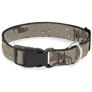 Plastic Clip Collar - Desert Camo Tans/Browns Plastic Clip Collars Buckle-Down