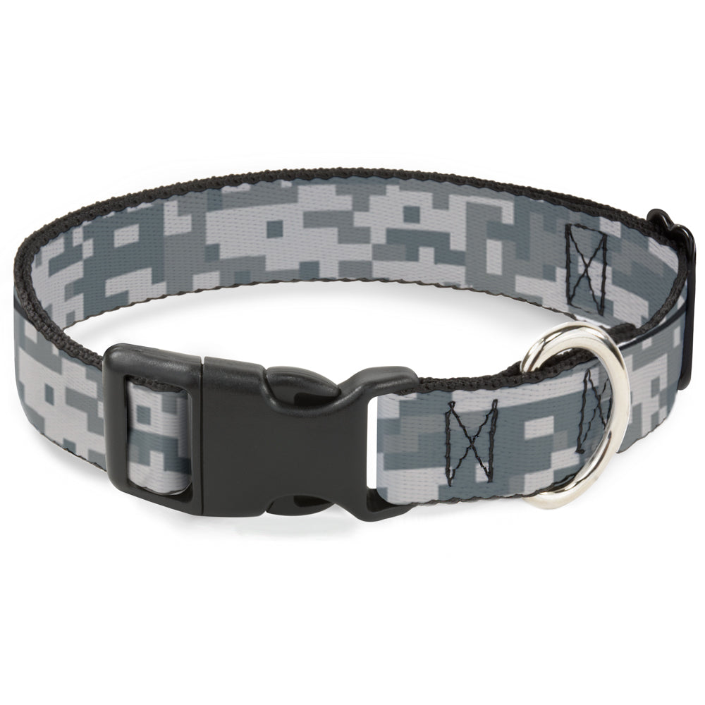 Plastic Clip Collar - Digital Camo2 Grays Plastic Clip Collars Buckle-Down