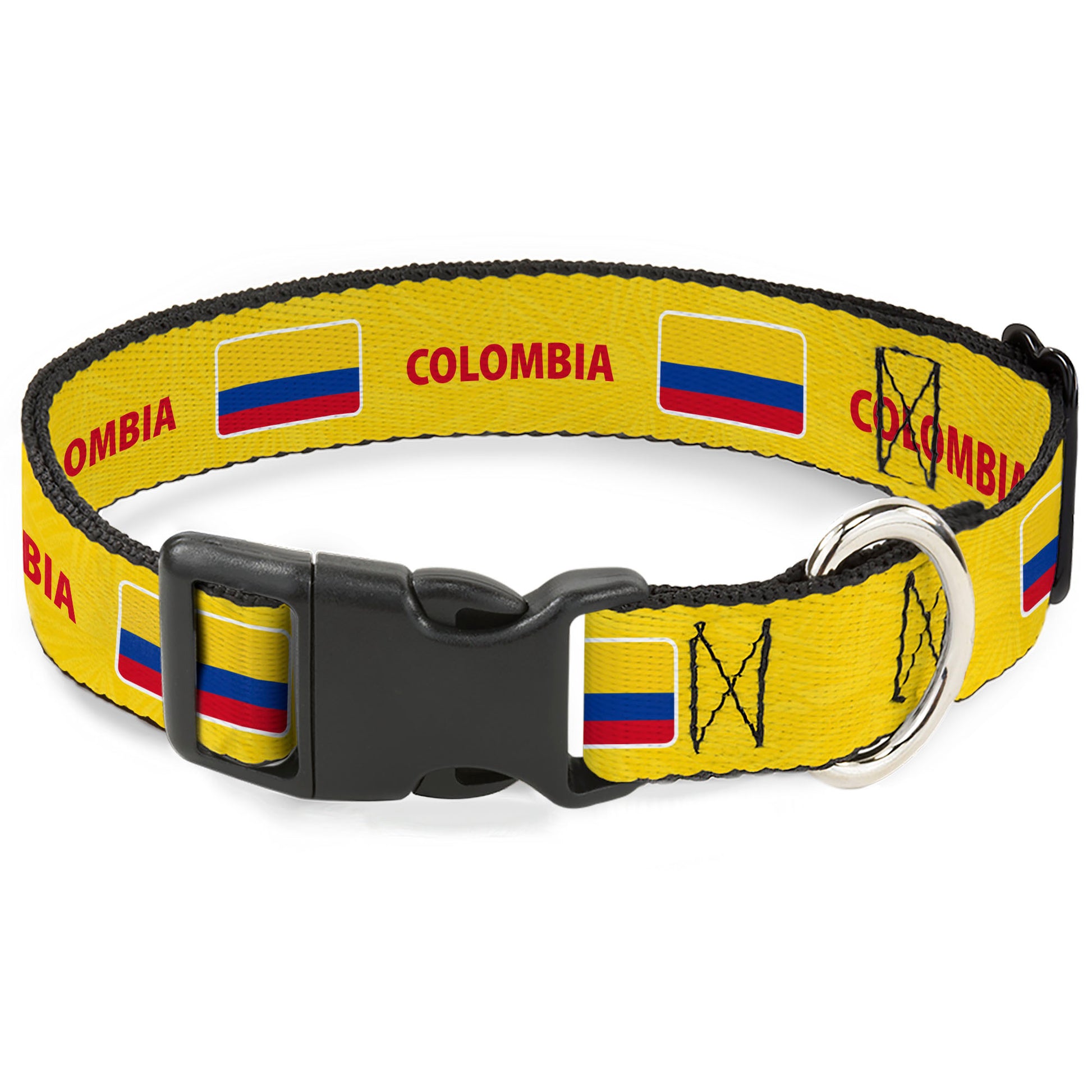 Plastic Clip Collar - Global Soccer Cup Series Colombia Spirit Flag Plastic Clip Collars Buckle-Down