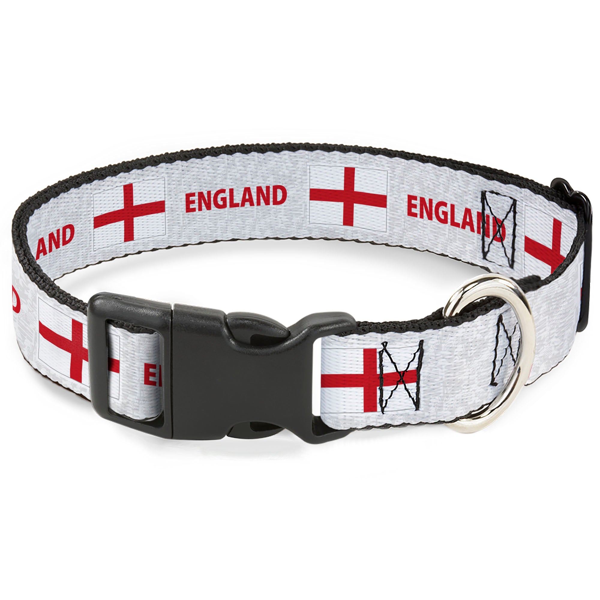 Plastic Clip Collar - Global Soccer Cup Series England Spirit Flag Plastic Clip Collars Buckle-Down