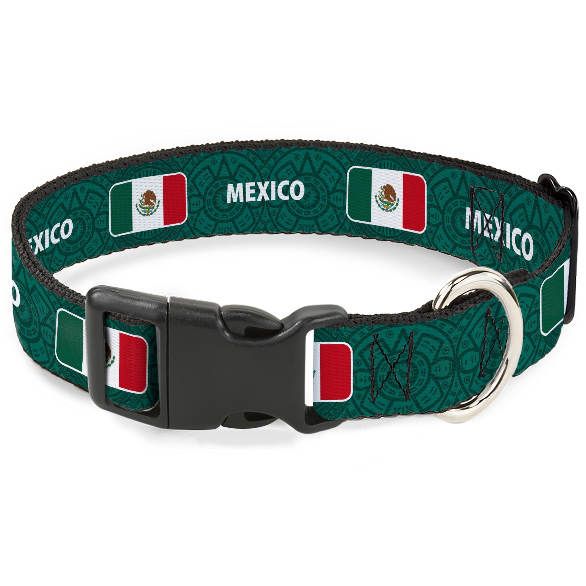 Plastic Clip Collar - Global Soccer Cup Series Mexico Spirit Flag Plastic Clip Collars Buckle-Down