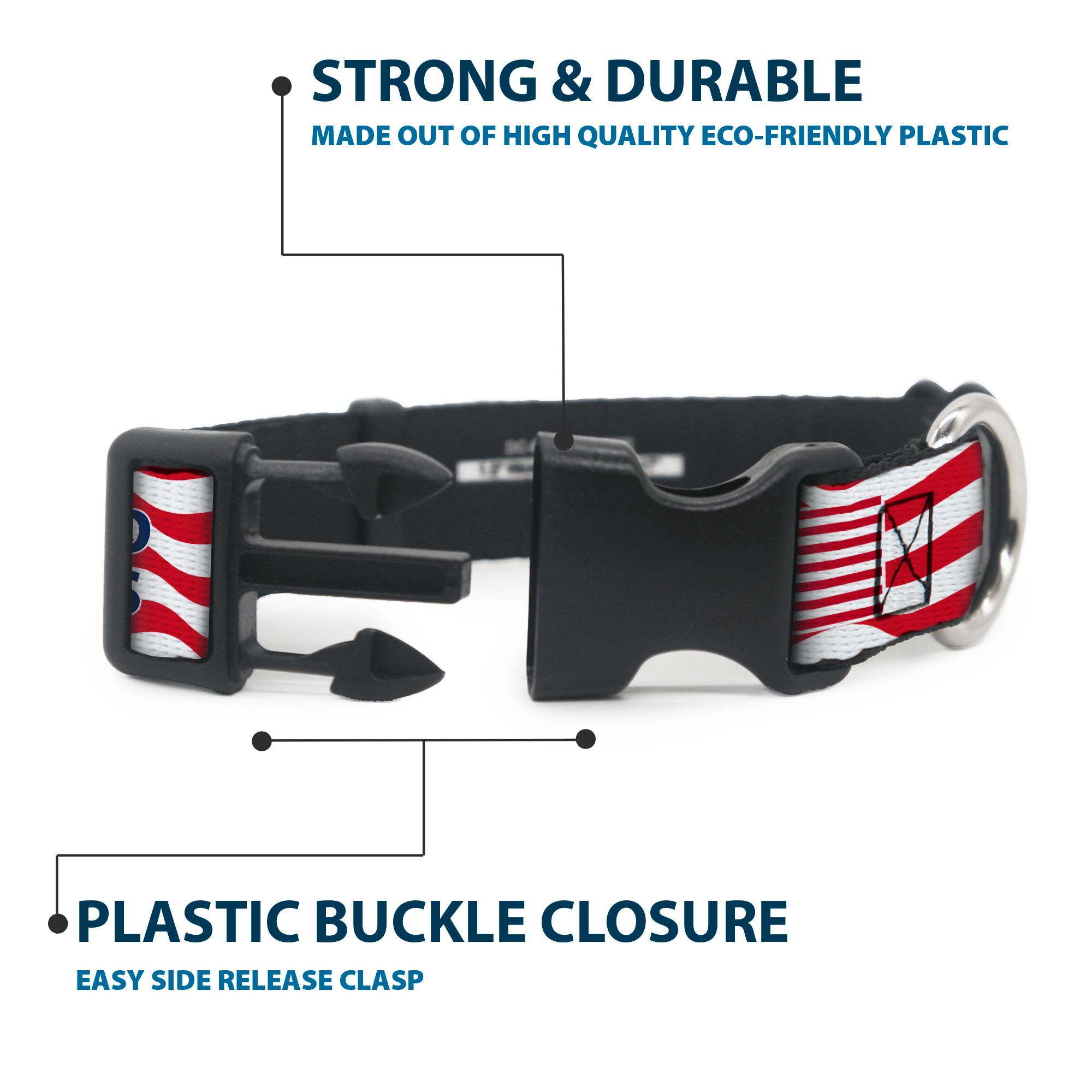 Plastic Clip Collar - Global Soccer Cup Series United States Spirit Flag