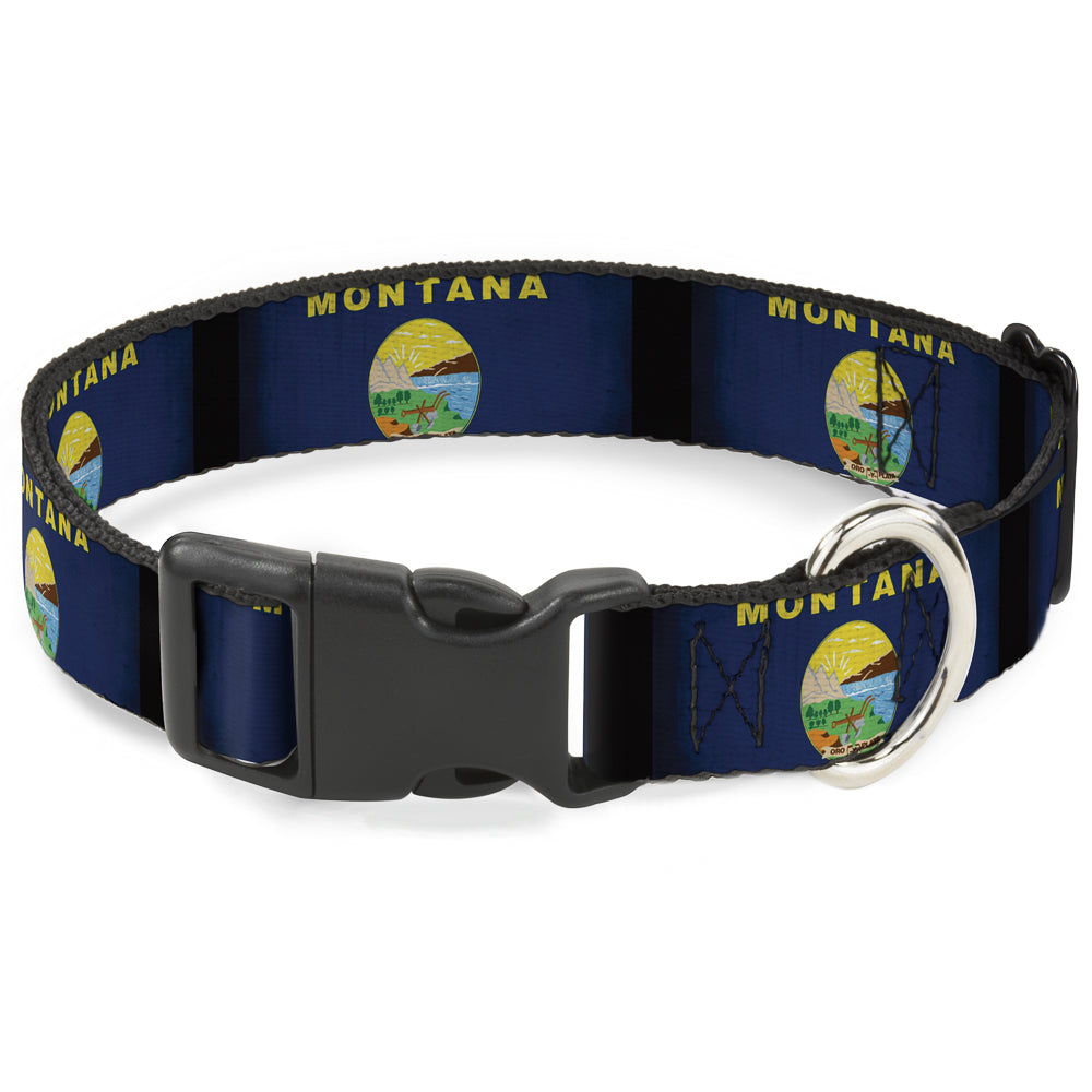 Plastic Clip Collar - Montana Flags2 Plastic Clip Collars Buckle-Down