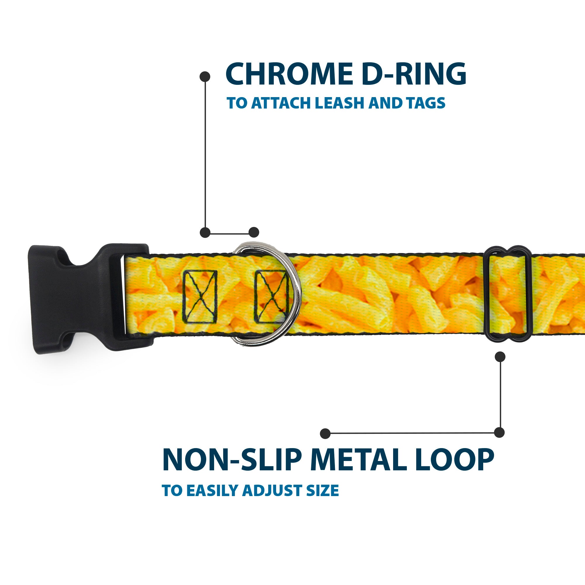 Plastic Clip Collar - Mac & Cheese Vivid Plastic Clip Collars Buckle-Down