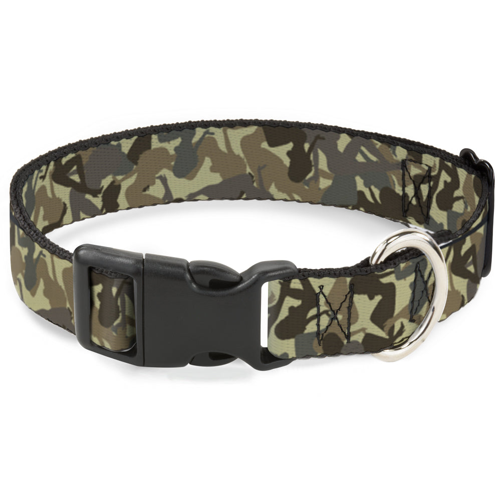 Plastic Clip Collar - Mud Flap Girls Camo Browns Plastic Clip Collars Buckle-Down