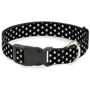 Plastic Clip Collar - Mini Stars3 Black/White Plastic Clip Collars Buckle-Down