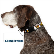 Plastic Clip Collar - Monarch Butterfly Repeat White Plastic Clip Collars Buckle-Down