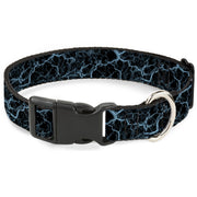 Plastic Clip Collar - Marble Black/Baby Blue Plastic Clip Collars Buckle-Down