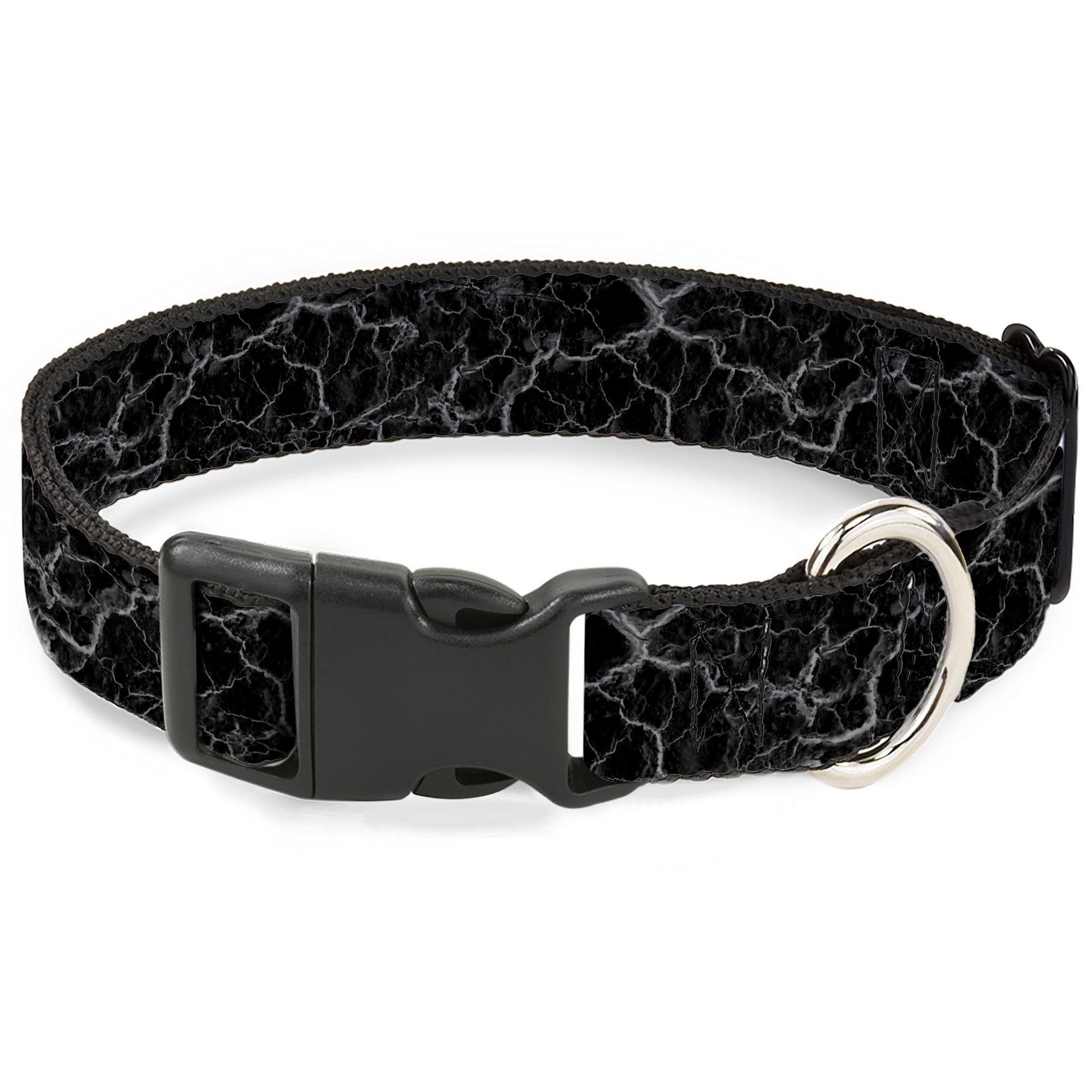 Plastic Clip Collar - Marble Black/Charcoal Gray Plastic Clip Collars Buckle-Down