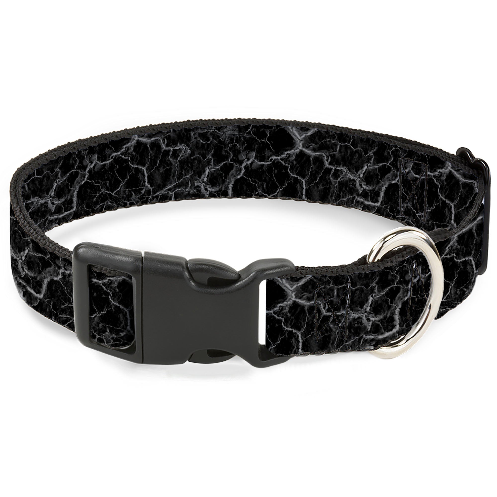 Plastic Clip Collar - Marble Black/Charcoal Gray Plastic Clip Collars Buckle-Down