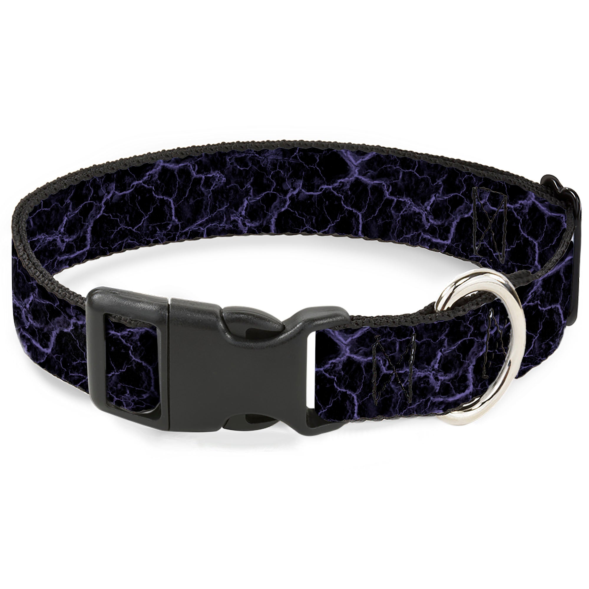 Plastic Clip Collar - Marble Black/Purple Plastic Clip Collars Buckle-Down