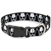 Plastic Clip Collar - Panda Skulls Plastic Clip Collars Buckle-Down