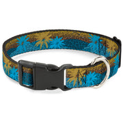 Plastic Clip Collar - Palm Trees & Gulls Leopard Brown/Blue Plastic Clip Collars Buckle-Down