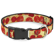 Plastic Clip Collar - Pepperoni Pizza Vivid Plastic Clip Collars Buckle-Down