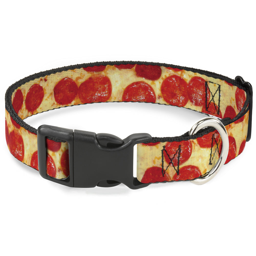 Plastic Clip Collar - Pepperoni Pizza Vivid Plastic Clip Collars Buckle-Down