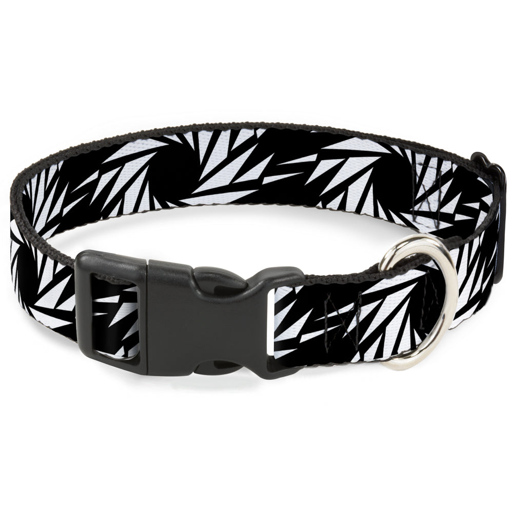 Plastic Clip Collar - Pinwheel Black/White Plastic Clip Collars Buckle-Down