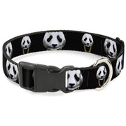 Plastic Clip Collar - Panda w/Gold Chain Black Plastic Clip Collars Buckle-Down