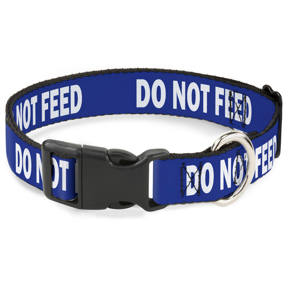 Plastic Clip Collar - Pet Quote DO NOT FEED Navy/White Plastic Clip Collars Buckle-Down
