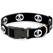 Plastic Clip Collar - Smiling Panda Face Black/White Plastic Clip Collars Buckle-Down