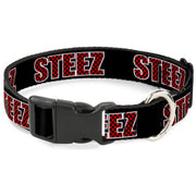 Plastic Clip Collar - STEEZ Black/Checker Black/Red Plastic Clip Collars Buckle-Down