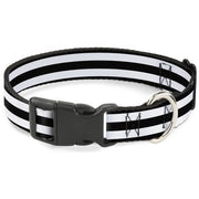 Plastic Clip Collar - Stripes 3Black/2White Plastic Clip Collars Buckle-Down