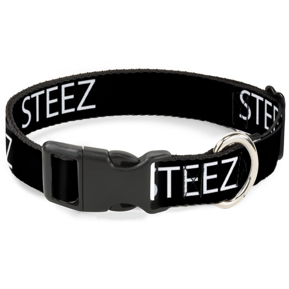 Plastic Clip Collar - STEEZ 3-D Black/White Plastic Clip Collars Buckle-Down