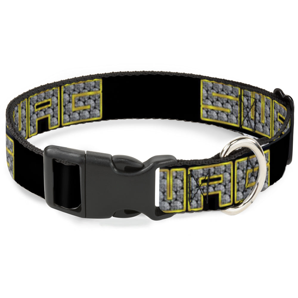 Plastic Clip Collar - SWAG Black/Bling Plastic Clip Collars Buckle-Down